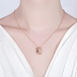 Embrace Endless Love – Rose Gold Moon Cage Necklace for Mom's Heartfelt Moments - Image 3