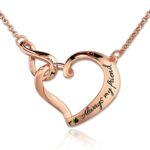 Sister birthstone necklace symbolizing eternal love