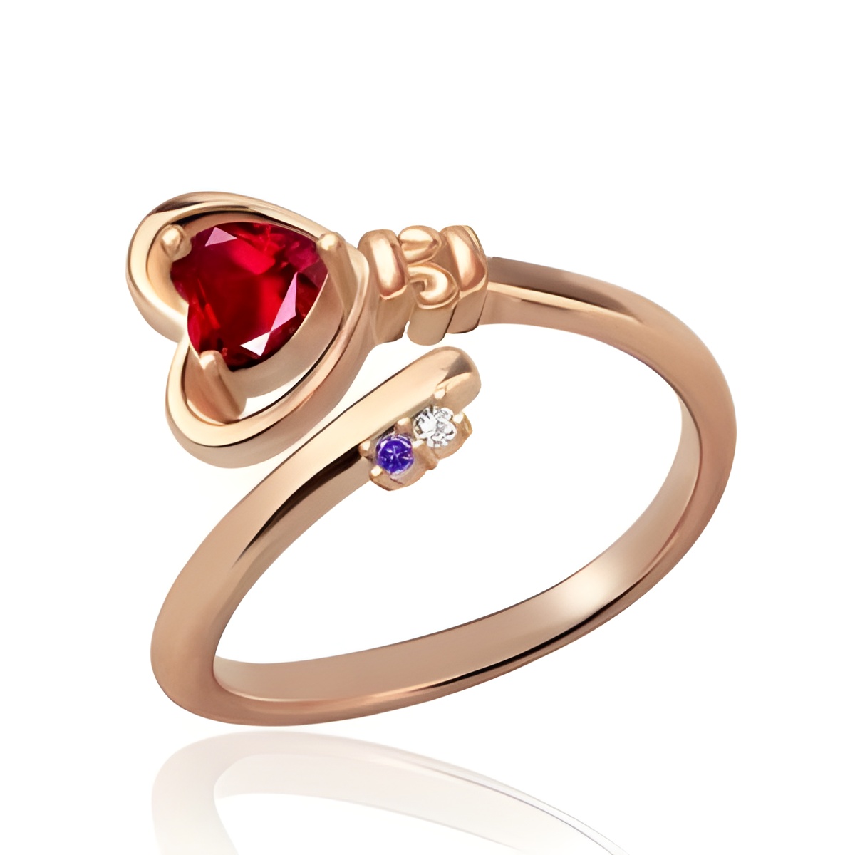 rose gold birthstone ring for her