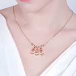 Embrace Every Step – Rose Gold Baby Shoe Charm Necklace with Birthstones – A Tender Keepsake for Mothers and Grandmothers - Image 4
