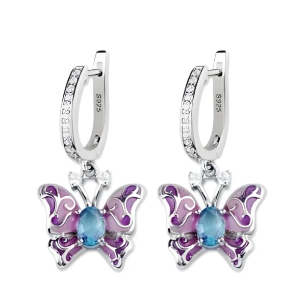 Butterfly birthstone earrings gift for cherished moments