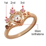 Embrace Your Inner Royalty – Princess Tiara Birthstone Ring – A Cherished Treasure for Her - Image 2