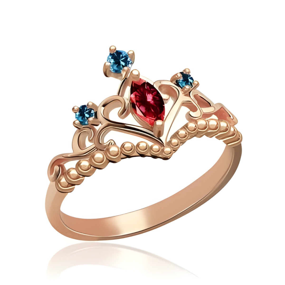 Birthstone tiara ring gift for her magical moments