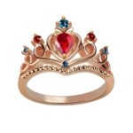 Embrace Your Inner Princess – Tiara Birthstone Ring in Rose Gold – A Timeless Treasure for You or Loved Ones - Image 3