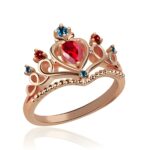 Tiara birthstone ring in rose gold, a timeless treasure