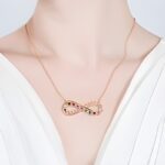 Embrace Eternal Bonds – Infinity Heart Birthstone Necklace – A Cherished Treasure for Mom or Grandma - Image 4