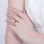 Celebrate Your Unique Bond – Engraved Double Birthstone Ring in Rose Gold – A Cherished Keepsake for Her - Image 2