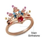 Embrace Your Inner Royalty – Multi-Stone Princess Crown Ring – For Her Magical Moments - Image 2