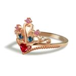 Embrace Your Inner Royalty – Multi-Stone Princess Crown Ring – For Her Magical Moments - Image 3