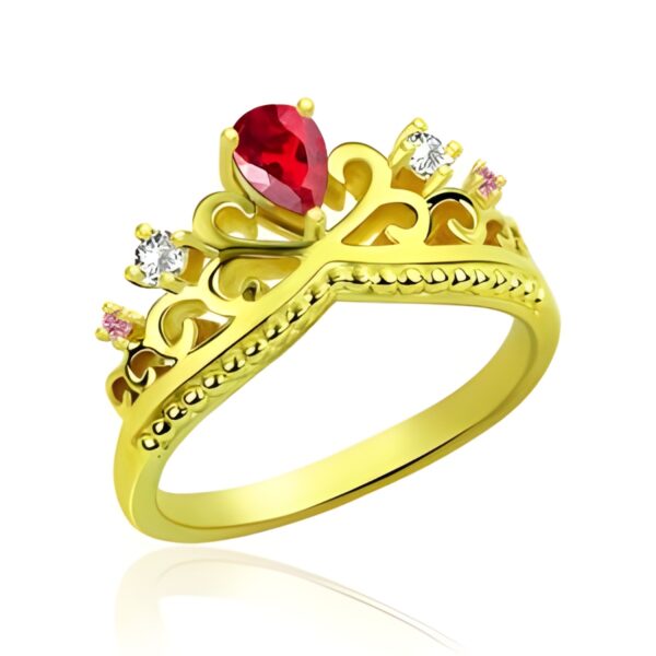birthstone crown ring gift for her