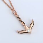 Anchor Your Dreams – Birthstone Name Necklace in Rose Gold – A Heartfelt Keepsake for Loved Ones - Image 2