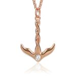 birthstone name necklace rose gold – Birthstone name necklace in rose gold