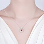 Embrace Your Story – Heart Birthstone Circle Necklace – A Cherished Keepsake for Loved Ones - Image 3