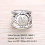 Embrace Your Story – Sterling Silver Monogram Stacking Ring – A Timeless Treasure for Loved Ones - Image 7