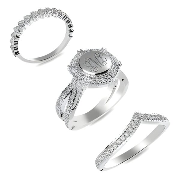 Personalized monogram stackable ring for unique stories