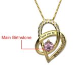 Embrace Endless Love – Heart Necklace with Birthstone – For Cherished Connections - Image 2