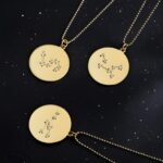 Embrace Your Stars – Gold-Plated Zodiac Disc Necklace – A Timeless Treasure for Self-Discovery - Image 2