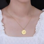 Embrace Your Stars – Gold-Plated Zodiac Disc Necklace – A Timeless Treasure for Self-Discovery - Image 4
