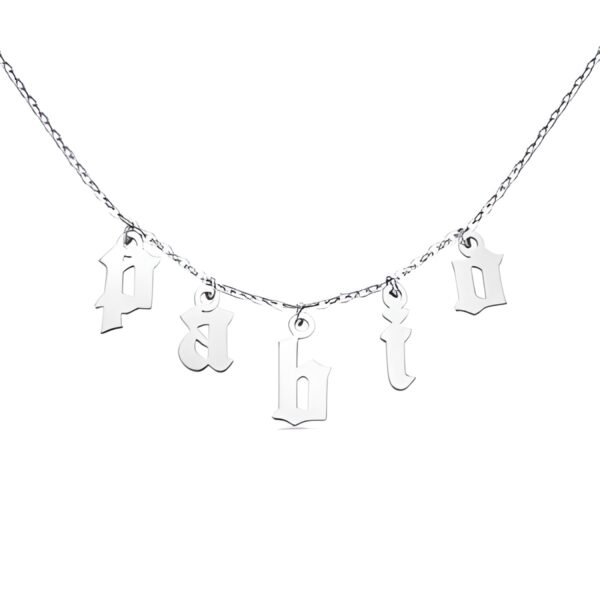 Personalized gothic letter choker for unique expression