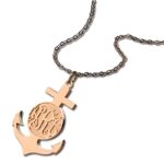 Anchor Your Faith and Love – Monogram Rose Gold Cross Pendant – A Timeless Treasure for Someone Special - Image 2