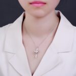 Embrace Your Faith and Love – Sterling Silver Cross & Halo Ring Necklace Set – For Couples United in Spirit - Image 6