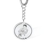 Engraved photo pet keychain for pet lovers