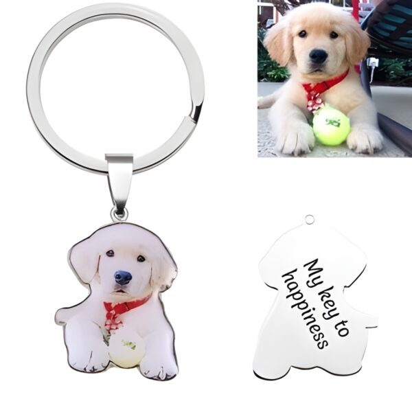 Custom pet photo keychain for pet lovers