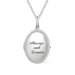Carry Your Heart Close – Engraved Oval Photo Locket Necklace – For Her Most Treasured Moments - Image 2