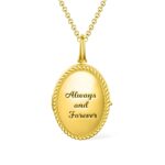 Carry Your Heart Close – Engraved Oval Photo Locket Necklace – For Her Most Treasured Moments - Image 4