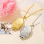Hold Their Smiles Close – Oval Four-Photo Locket Necklace – A Tender Keepsake for Mom and Loved Ones - Image 4