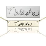 Personalized signature bar necklace for unique stories