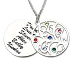 Embrace Your Roots – Family Tree Birthstone Necklace – A Heartfelt Keepsake for Mom - Image 3