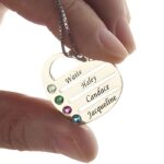 Carry Love Close – Heart-Shaped Birthstone Name Necklace – For Cherished Grandmothers - Image 4