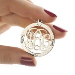 Embrace Your Circle of Love – Monogram Family Name Necklace – A Cherished Keepsake for Home and Heart - Image 4