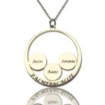 Custom name necklace for mom, embracing family love