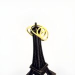 Embrace Your Unique Vision – Eye-Shaped Initial Ring in 18k Gold Plating – A Meaningful Keepsake for You or a Loved One - Image 2