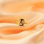 Embrace Your Unique Vision – Eye-Shaped Initial Ring in 18k Gold Plating – A Meaningful Keepsake for You or a Loved One - Image 4