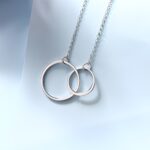 Intertwined Hearts – Sterling Silver Double Circle Necklace – Celebrate Your Unbreakable Bond - Image 3