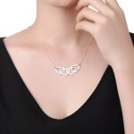 Embrace Four Hearts United – Sterling Silver Birthstone Necklace – For Cherished Connections - Image 5