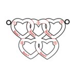 Embrace Love's Legacy – Engraved Five Hearts Birthstone Necklace – A Cherished Keepsake for Mom or Grandma - Image 2