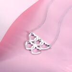 Embrace Love's Legacy – Engraved Five Hearts Birthstone Necklace – A Cherished Keepsake for Mom or Grandma - Image 4