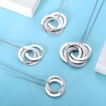 Embrace Endless Bonds – Engraved Russian Ring Necklace in Sterling Silver – A Cherished Gift of Connection - Image 3