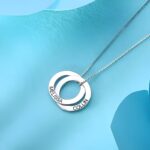 Embrace Endless Bonds – Engraved Russian Ring Necklace in Sterling Silver – A Cherished Gift of Connection - Image 4