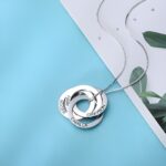 Embrace Endless Bonds – Engraved Russian Ring Necklace in Sterling Silver – A Cherished Gift of Connection - Image 6