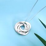 Embrace Endless Bonds – Engraved Russian Ring Necklace in Sterling Silver – A Cherished Gift of Connection - Image 7