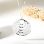 Embrace Your Loved Ones – Stacked Circle Name Necklace – A Heartfelt Treasure for Family & Friends - Image 6