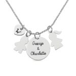 Sterling Silver Kids Name Pendant Necklace for Mom