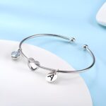 Carry Love Close – Engraved Heart Birthstone Bangle – A Timeless Token for Cherished Friends - Image 2