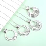 Embrace Family Bonds – Stacked Circles Heart Necklace – A Cherished Keepsake for Loved Ones - Image 4