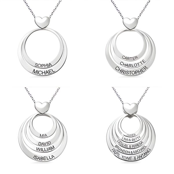 Personalized family necklace symbolizing love and connection